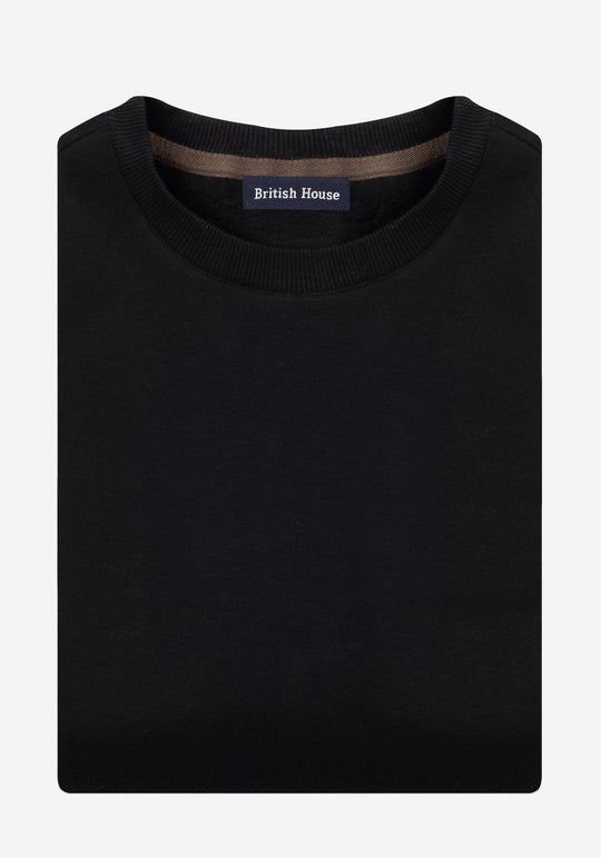 True Black Cotton Sweatshirt