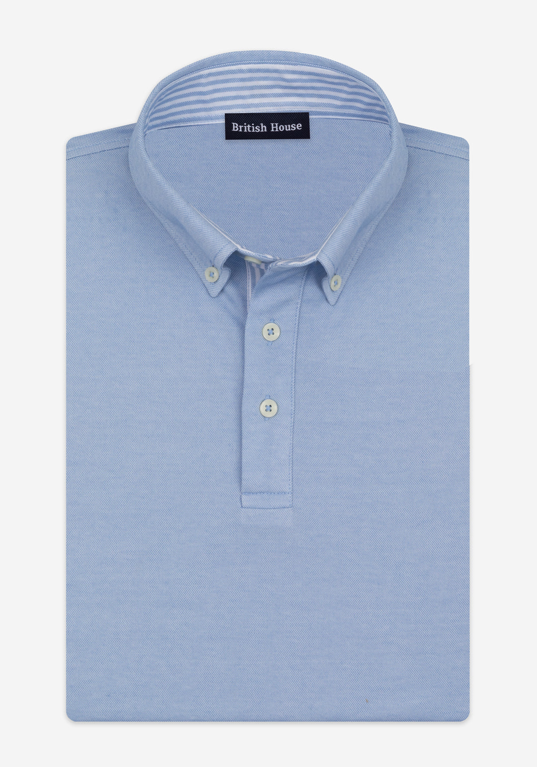 Baby Blue Cotton Polo Shirt