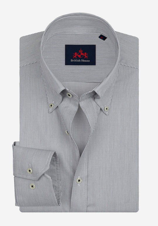 Slate Black Stripe Signature Twill Shirt
