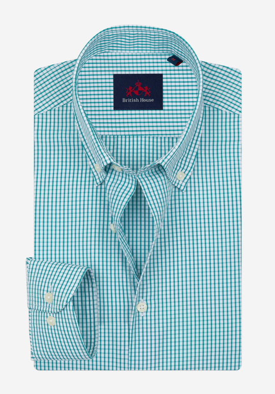Capri Green Checked Poplin Shirt