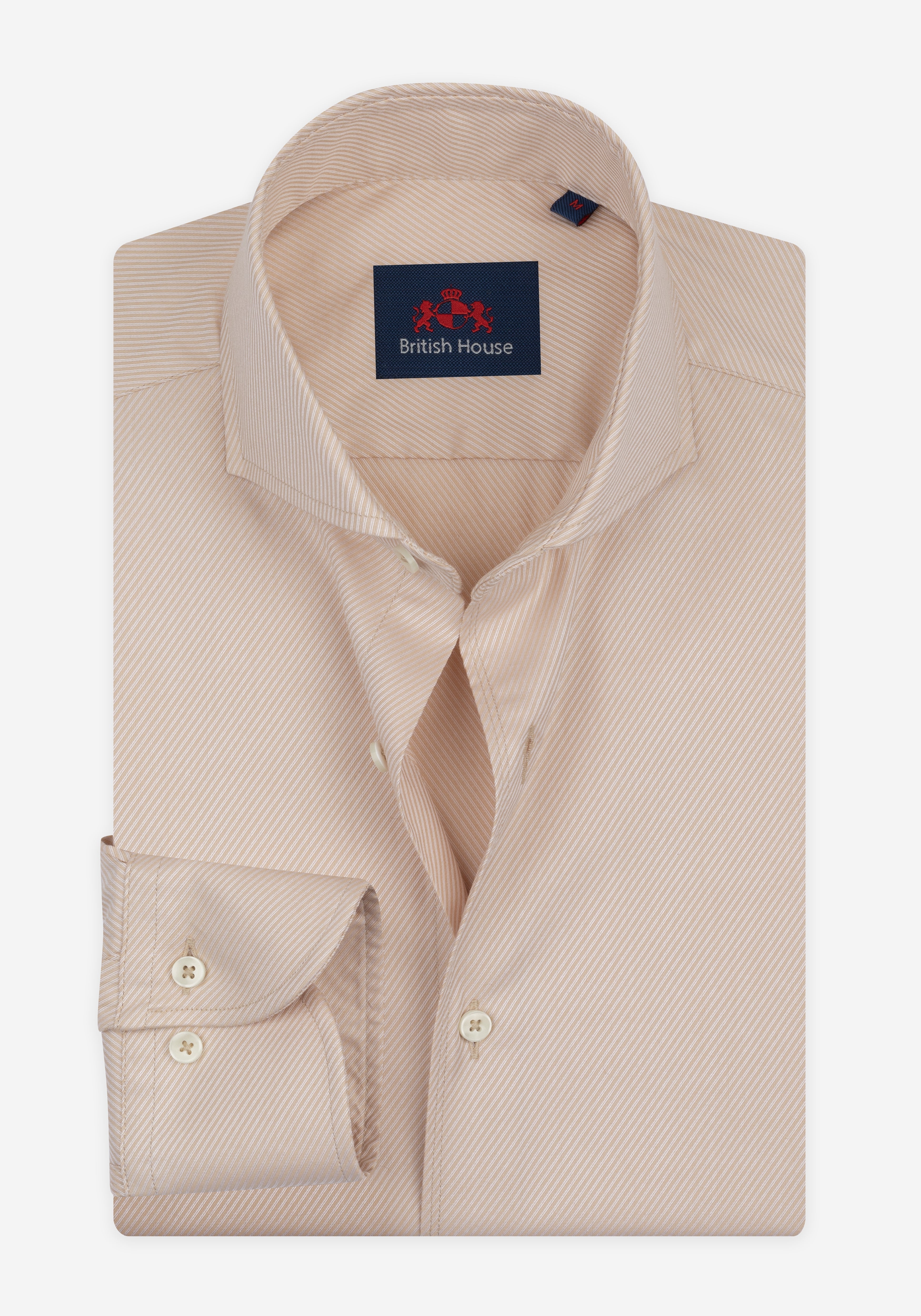 Velour Beige Stripe Signature Twill Shirt
