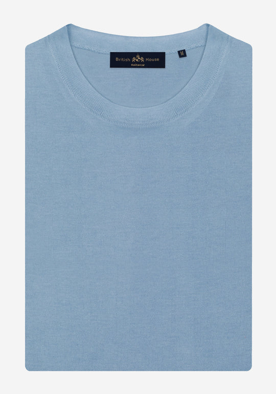 Seabreeze Blue Knitted T-Shirt