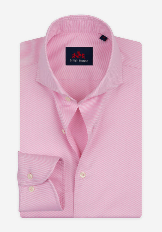 Bloom Pink Stripe Signature Twill Shirt