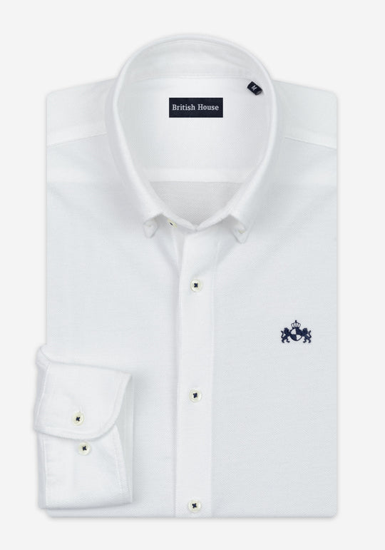 Mist White Piqué Shirt