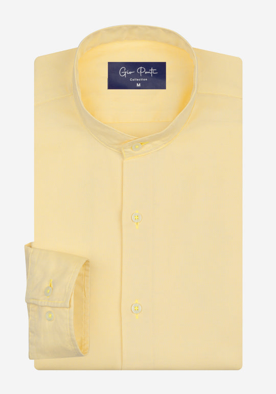 Pastel Yellow Washed Oxford Shirt
