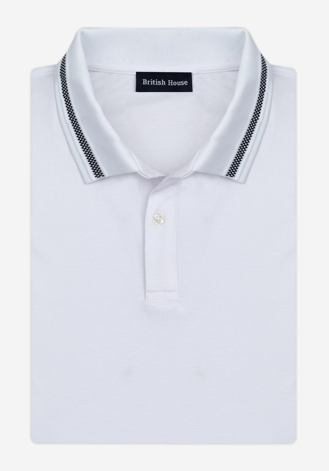 Frost White Cotton Polo Shirt