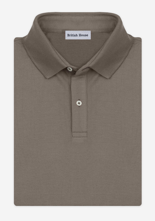 Pear Beige Cotton Polo Shirt