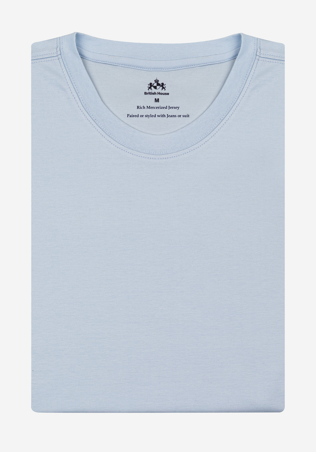 Mist Blue Mercerized Interlock Jersey