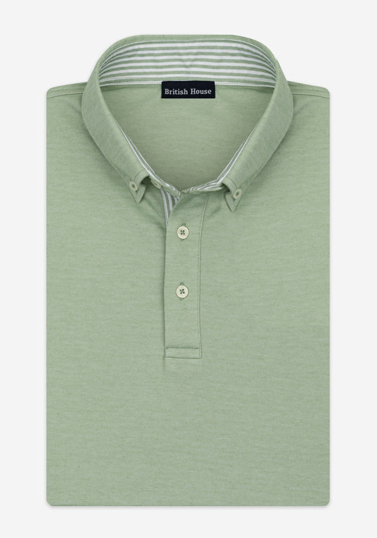Verdant Green Cotton Polo Shirt