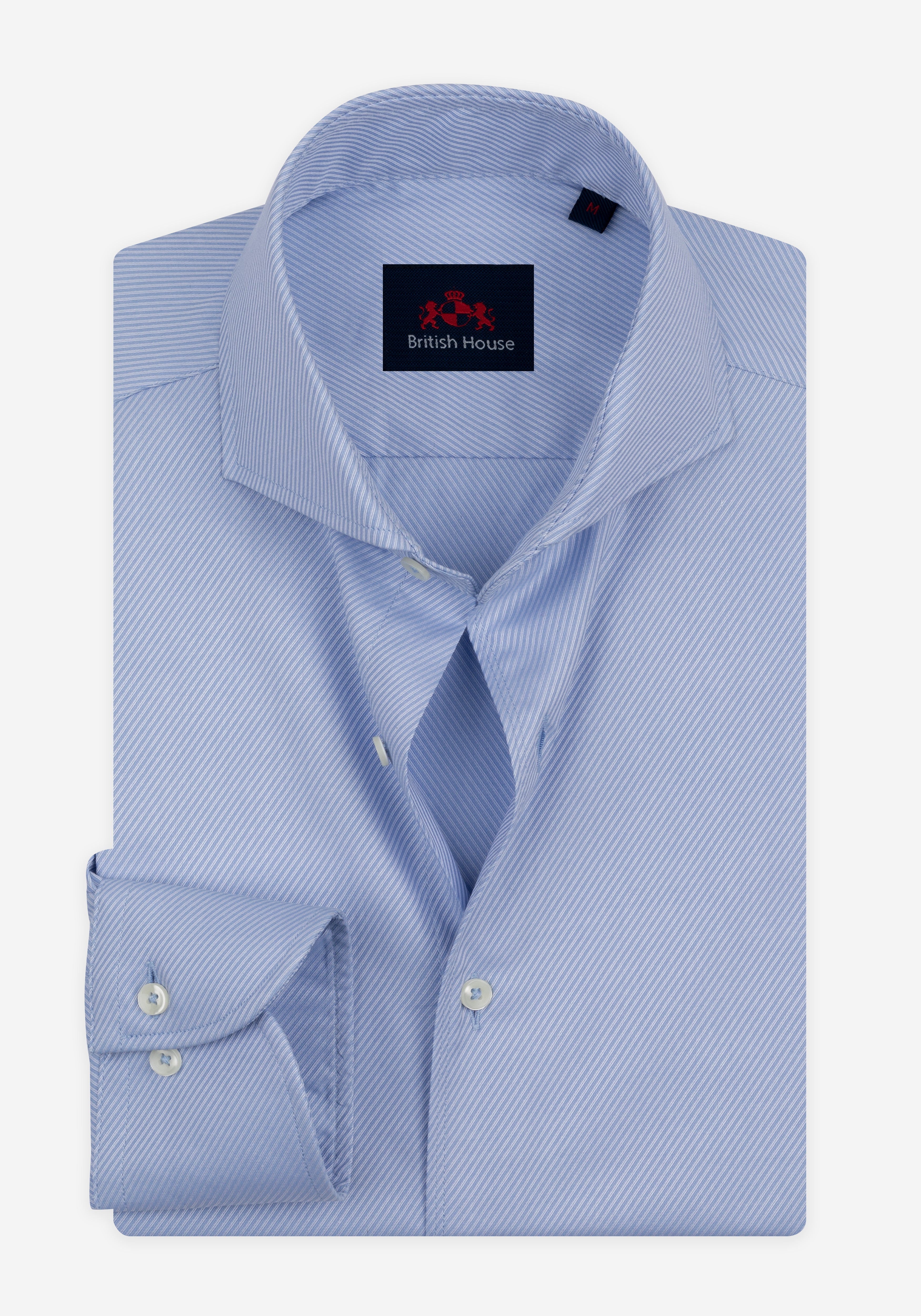 Glacial Blue Stripe Signature Twill Shirt