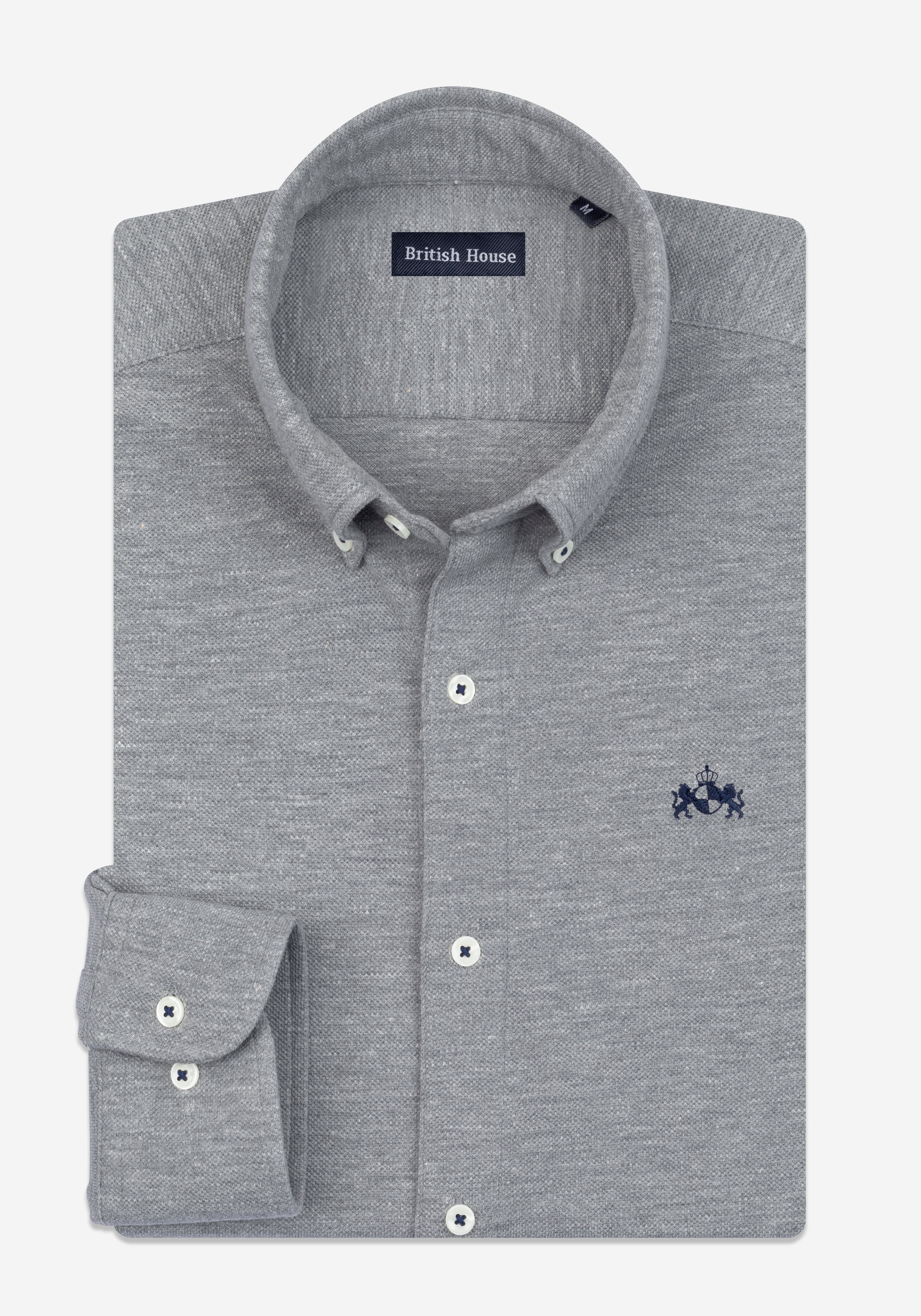 Powder Grey PiquÃ© Shirt