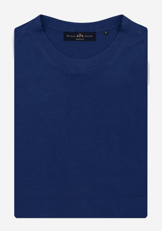 Lapis Blue Knitted T-Shirt