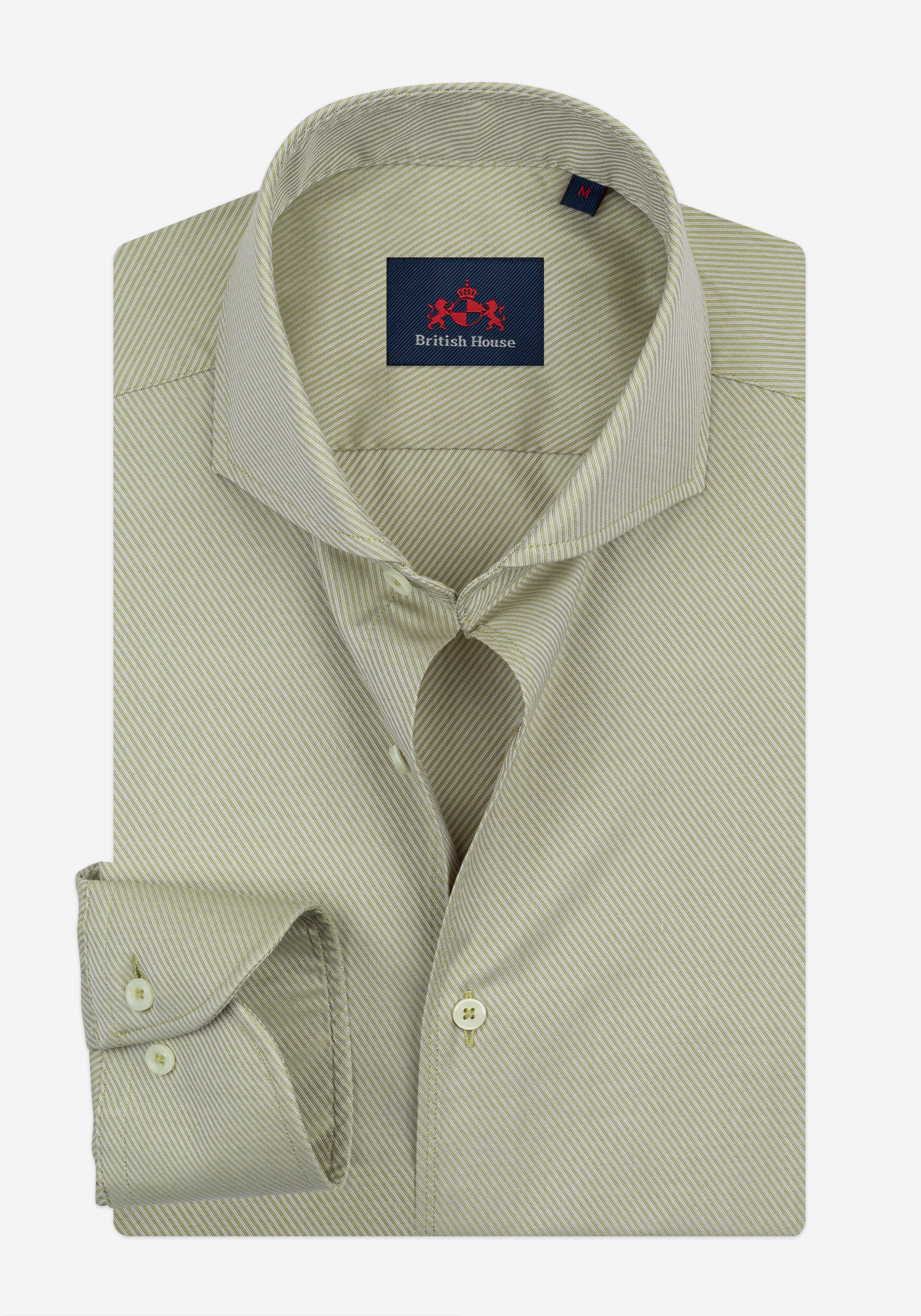 Dune Olive Stripe Signature Twill Shirt