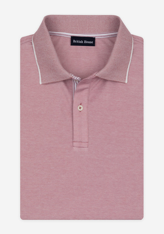 Muted Rose Cotton Polo Shirt