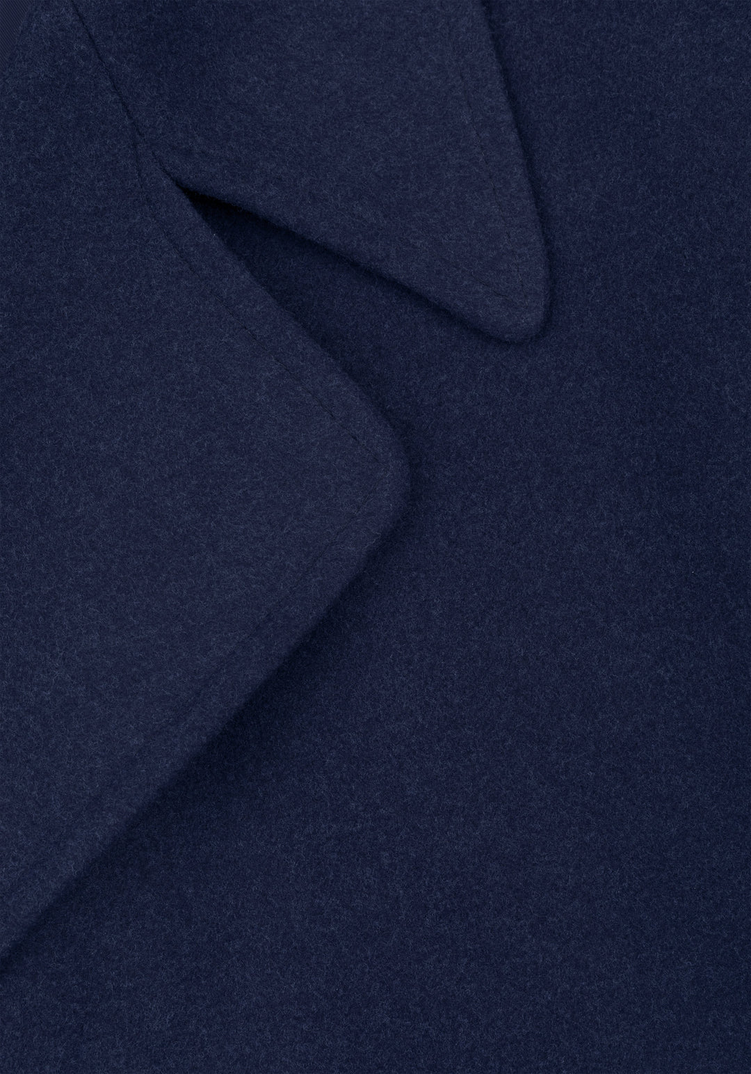 Marine Blue Double-Breasted Poly Coat