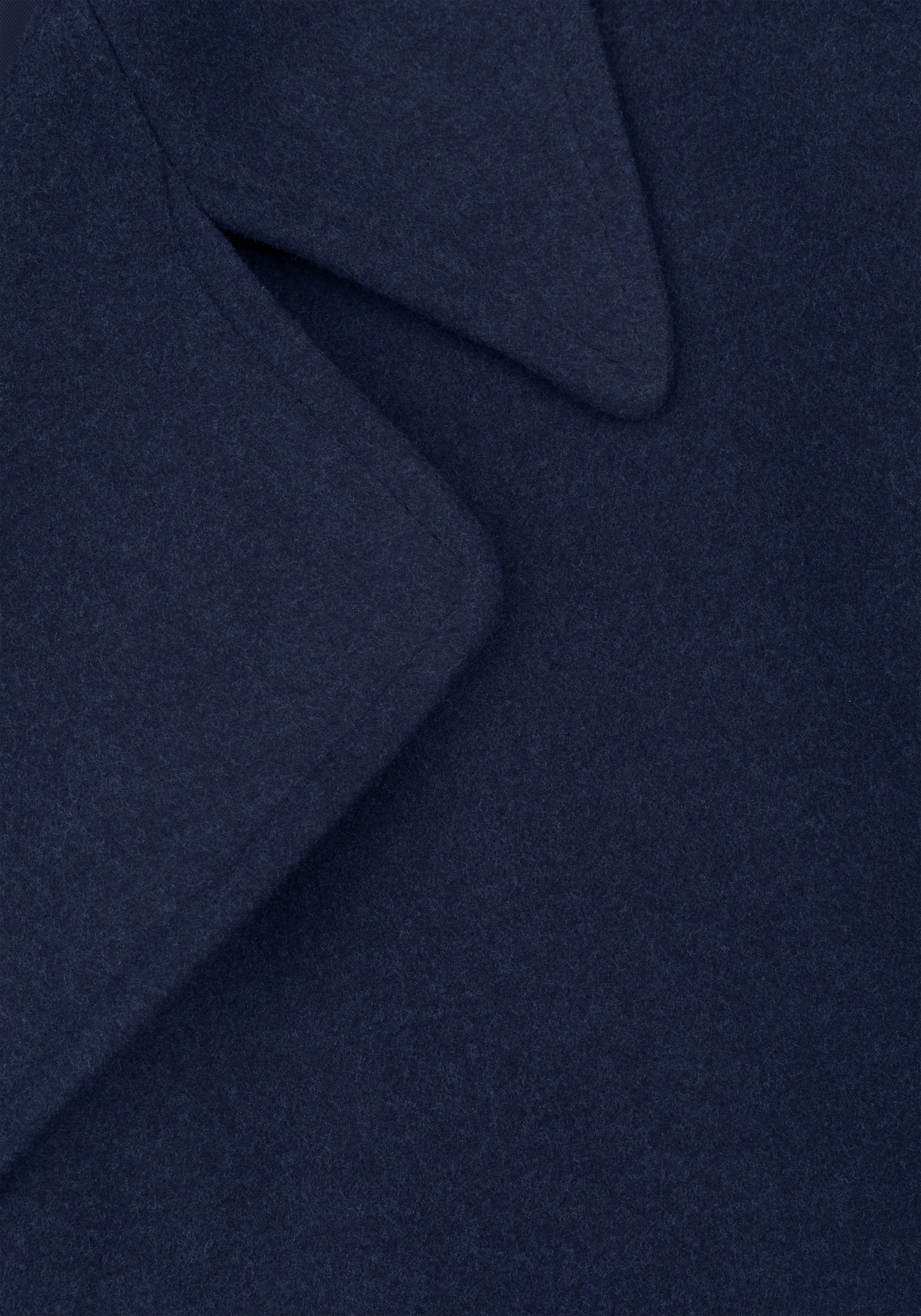 Marine Blue Double-Breasted Poly Coat