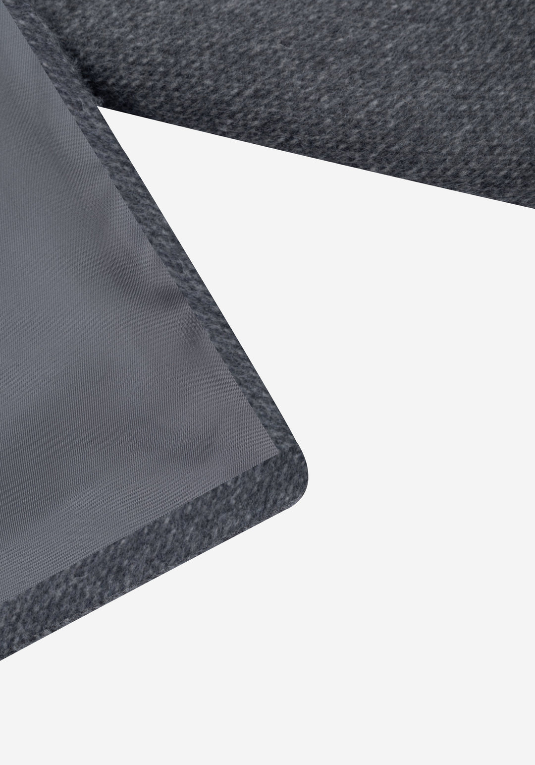 Ice Grey Double-Breasted Poly Coat