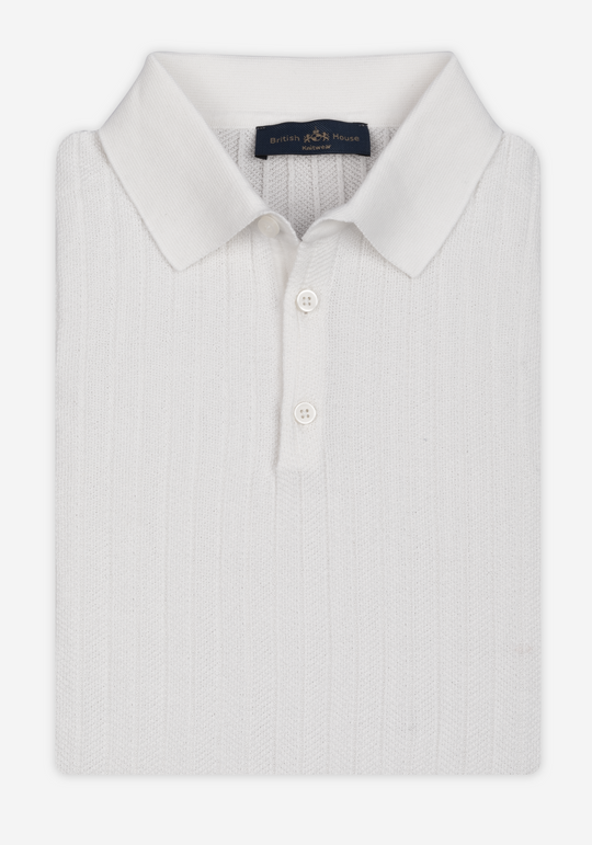 Off-White Braided Knitted Polo Shirt