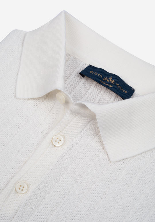 Off-White Braided Knitted Polo Shirt