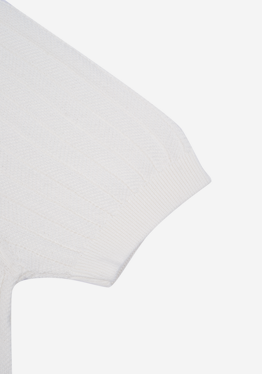 Off-White Braided Knitted Polo Shirt