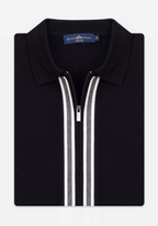 Stellar Black Zip Cotton Pullover