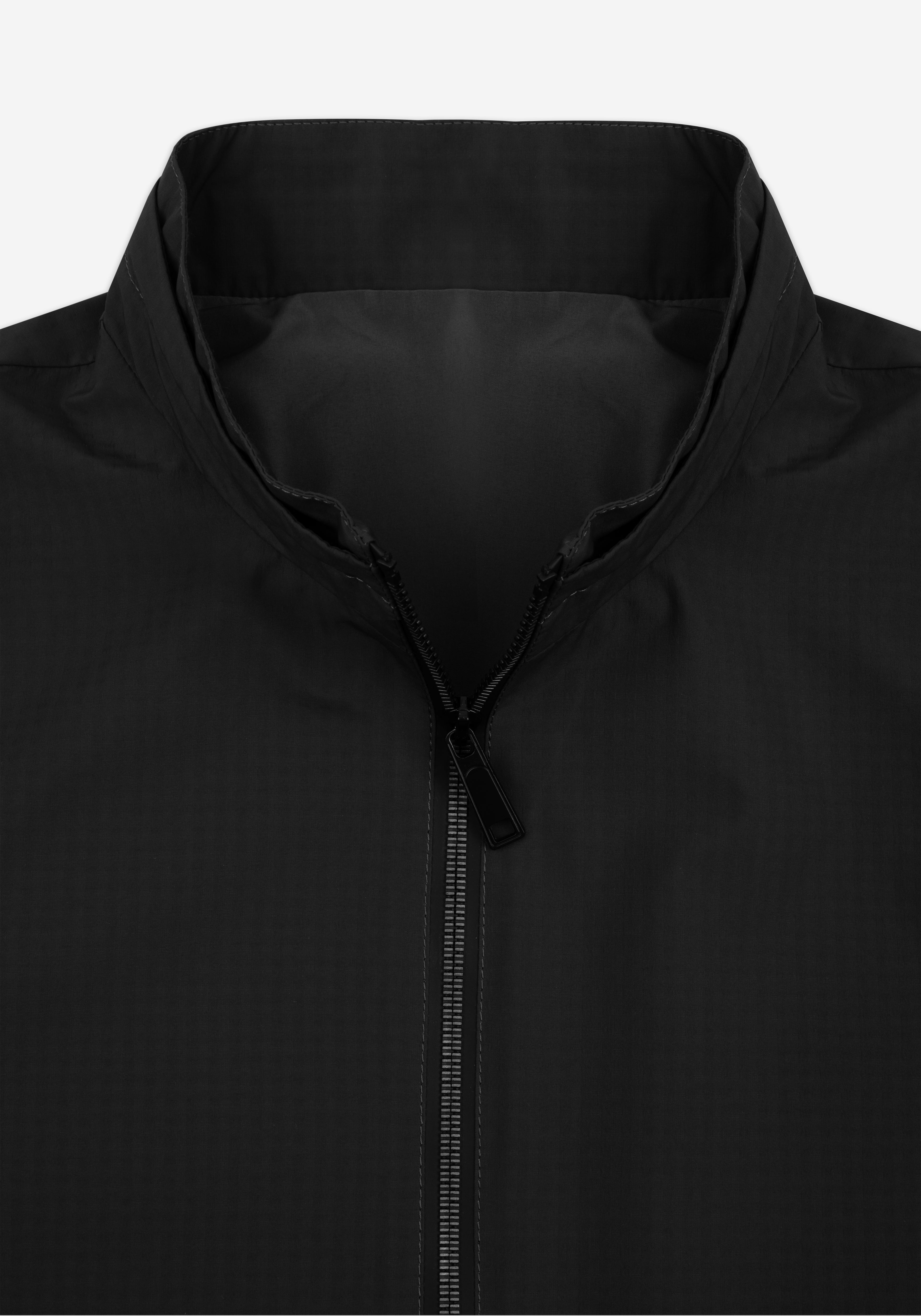 Eclipse Black Pocketable Windbreaker Jacket