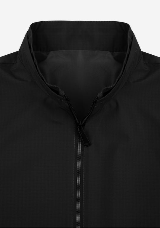 Eclipse Black Pocketable Windbreaker Jacket
