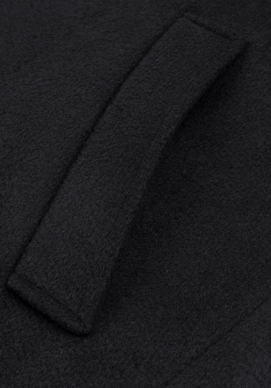 Stone Grey Double-Breasted Poly Coat