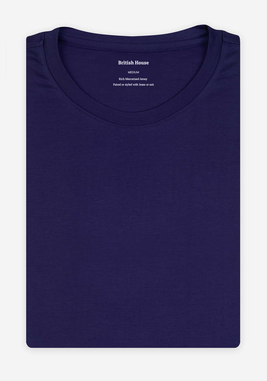 Eclipse Blue Mercerized Interlock Jersey