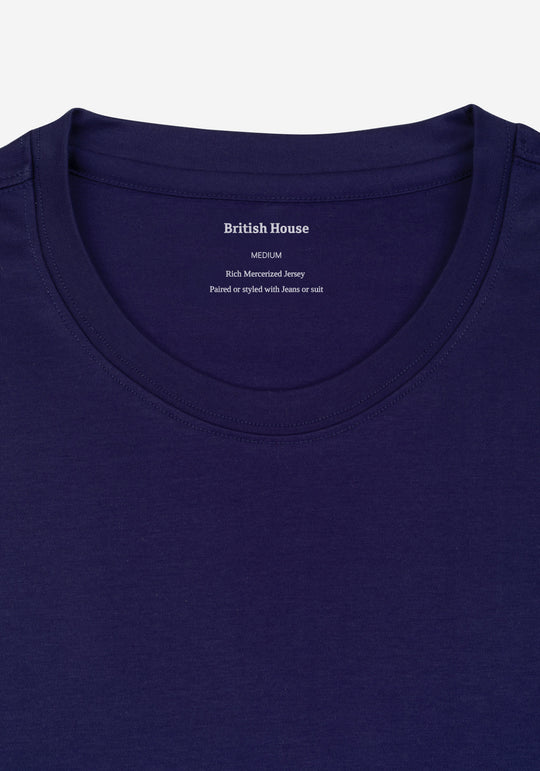 Eclipse Blue Mercerized Interlock Jersey