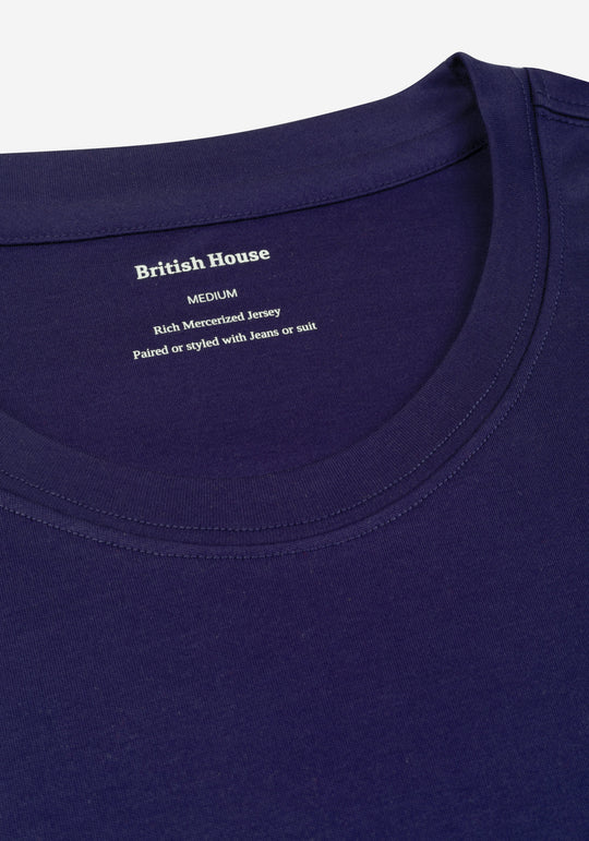 Eclipse Blue Mercerized Interlock Jersey