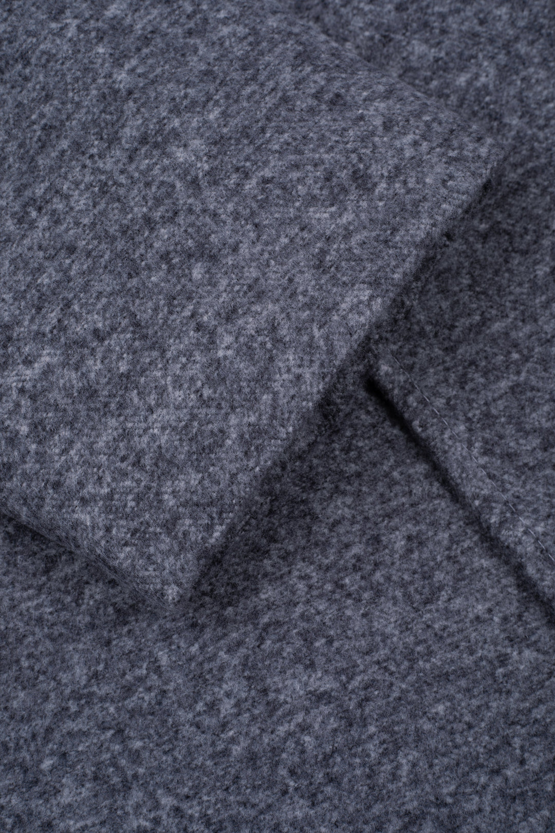 Frosted Grey Double-Breasted Poly Coat