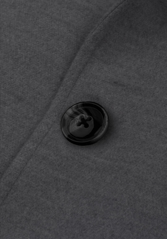Dim Grey Double-Breasted Poly Coat