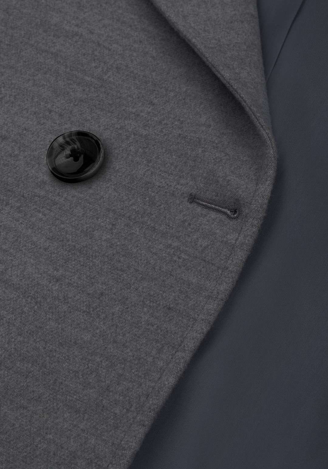 Dim Grey Double-Breasted Poly Coat