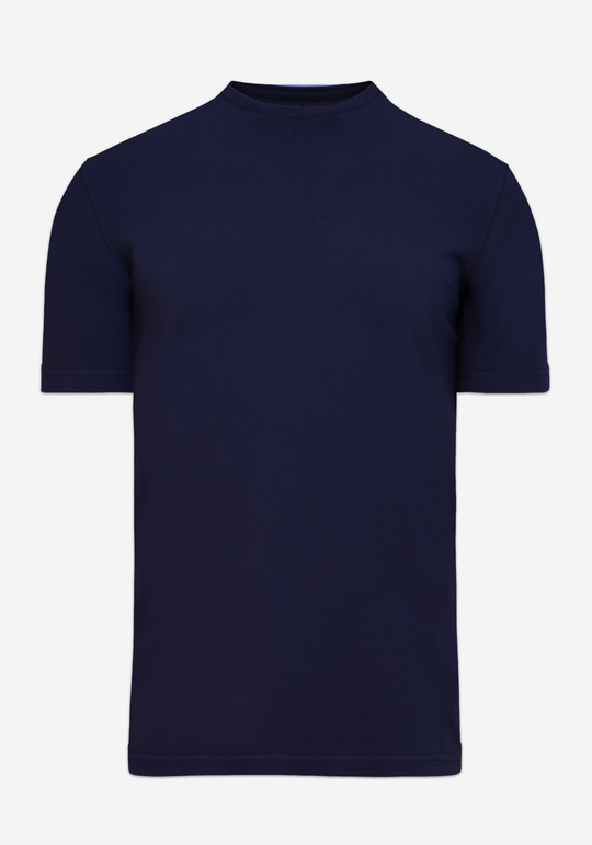 Dim Navy Cotton Undershirt - Short Sleeve