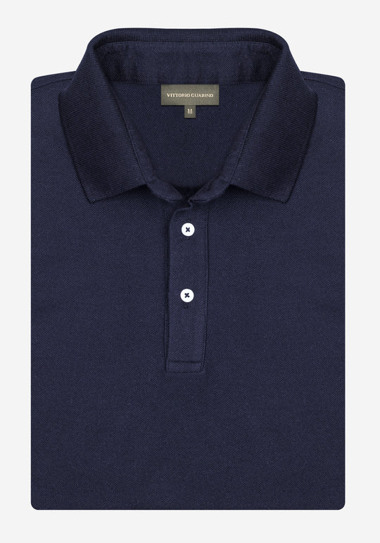 Midnight Navy Cotton Polo Shirt