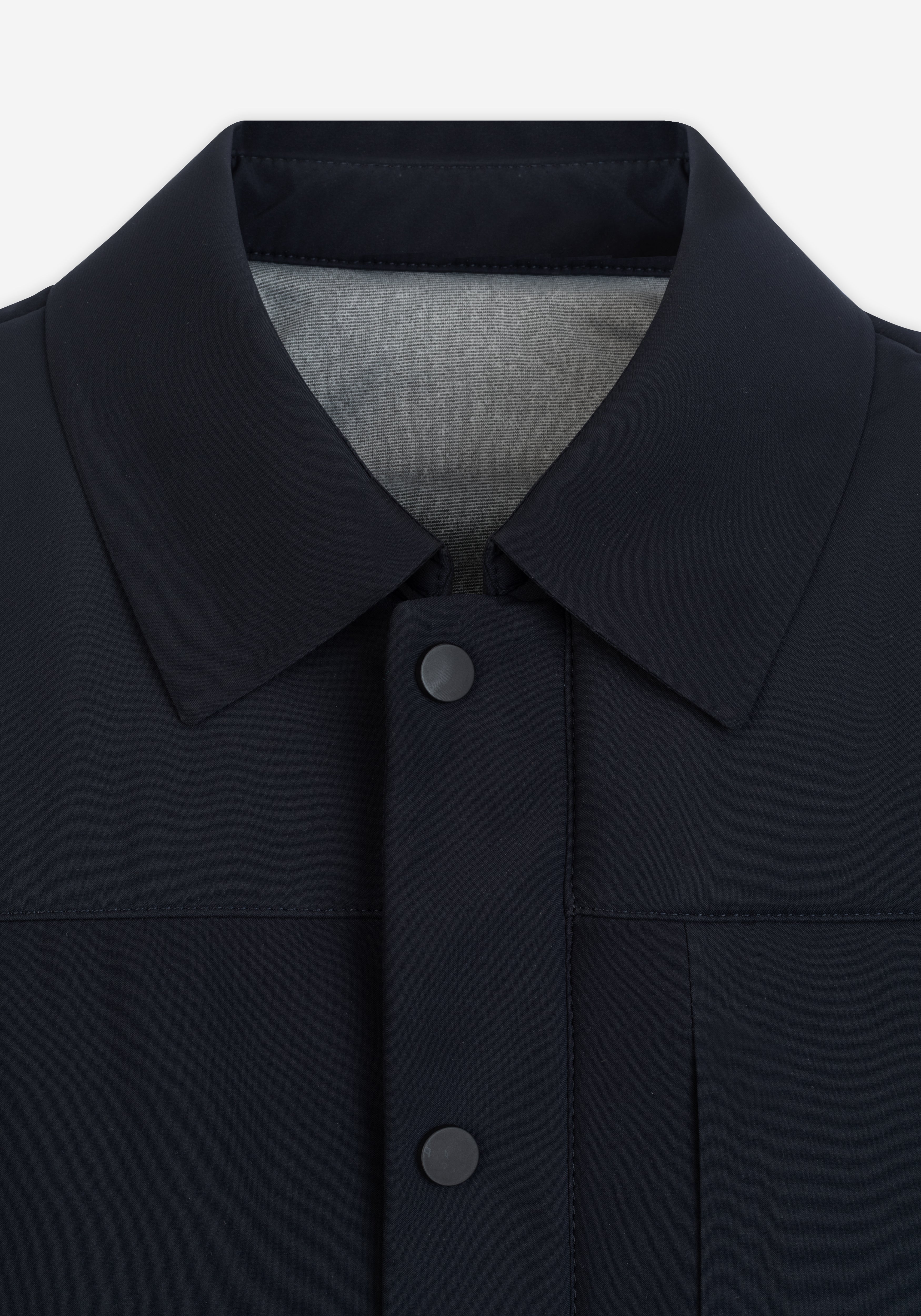 Midnight Navy Block-Tech Puffer Jacket