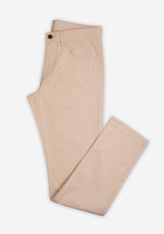 Pure Beige Twill Gabardine