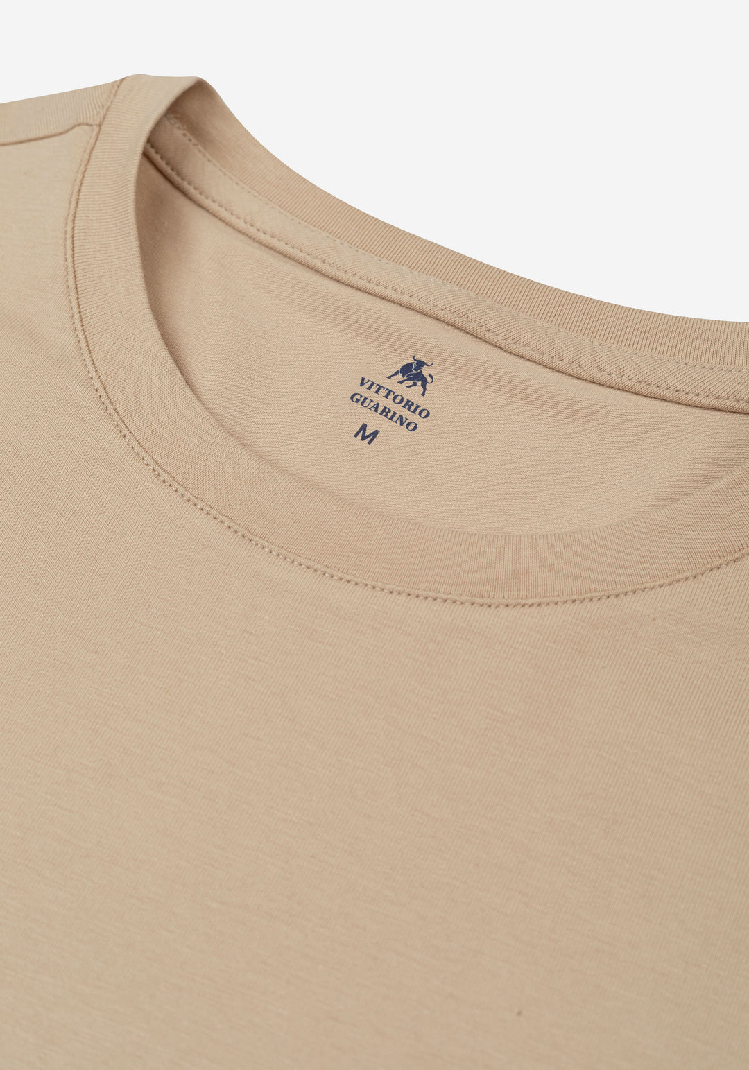 True Beige Cotton Undershirt - Short Sleeve