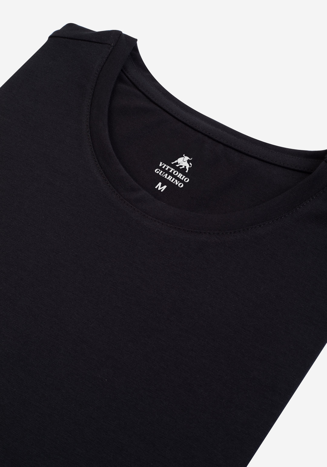 Panther Black Cotton Undershirt - Short Sleeve