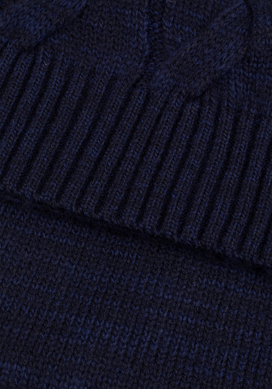 Sapphire Navy Braided Turtle Neck Pullover