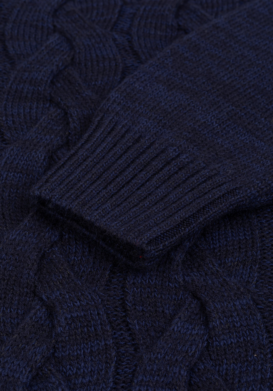 Sapphire Navy Braided Turtle Neck Pullover