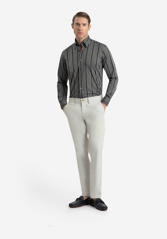 Slate Black Stripe Oxford Shirt
