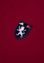 Velvet Burgundy Cotton Polo Shirt - Long Sleeve