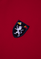 Scarlet Red Cotton Polo Shirt - Long Sleeve