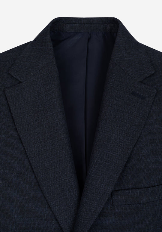 Contemporary Fit Fathom Blue MÃ©lange Blazer