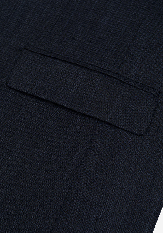 Contemporary Fit Fathom Blue MÃ©lange Blazer