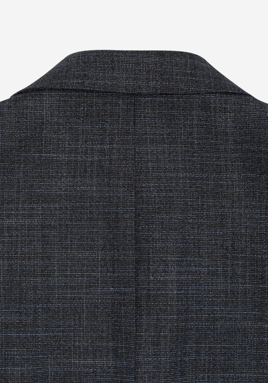 Contemporary Fit Jet Grey MÃ©lange Blazer