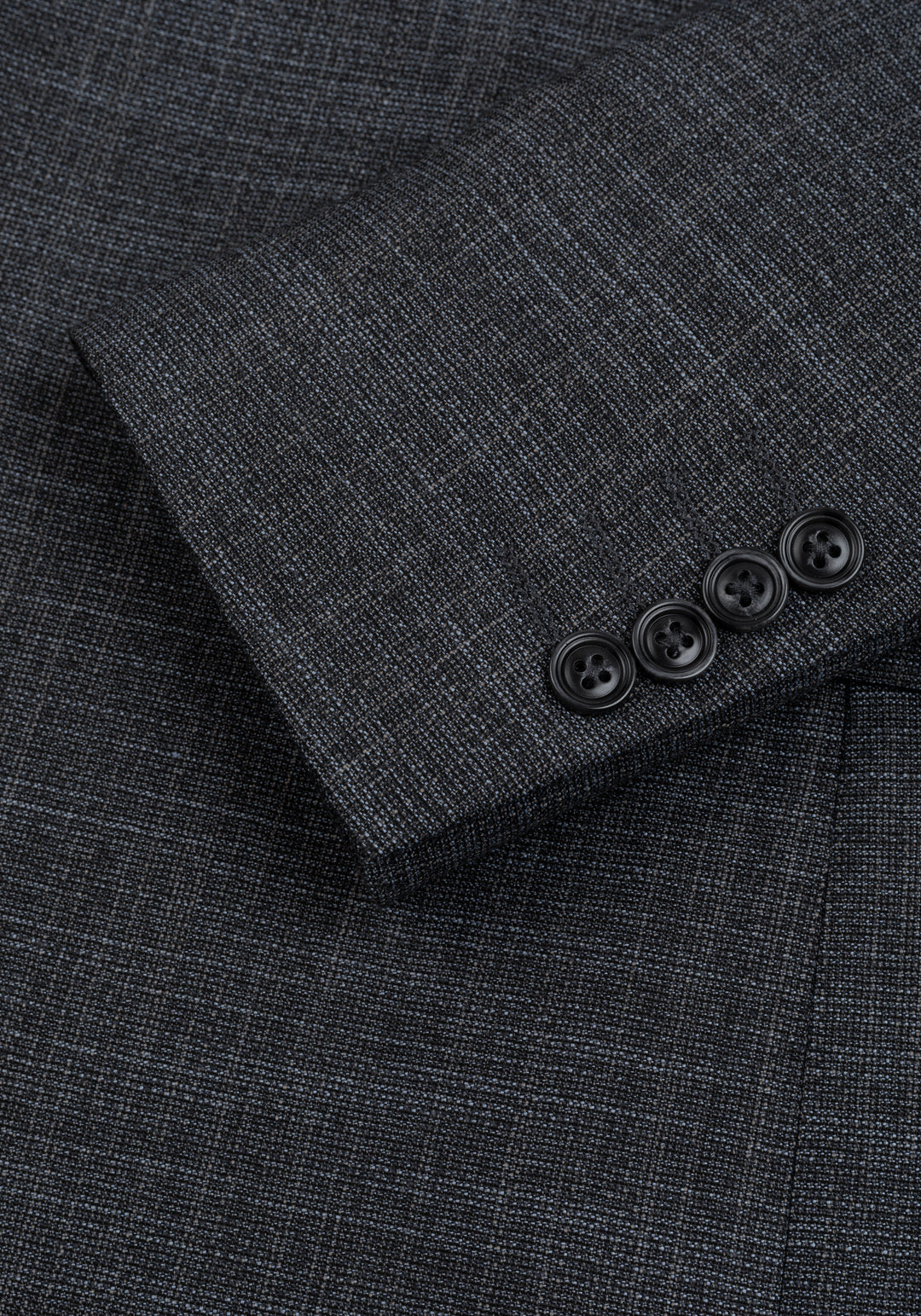 Contemporary Fit Jet Grey MÃ©lange Blazer