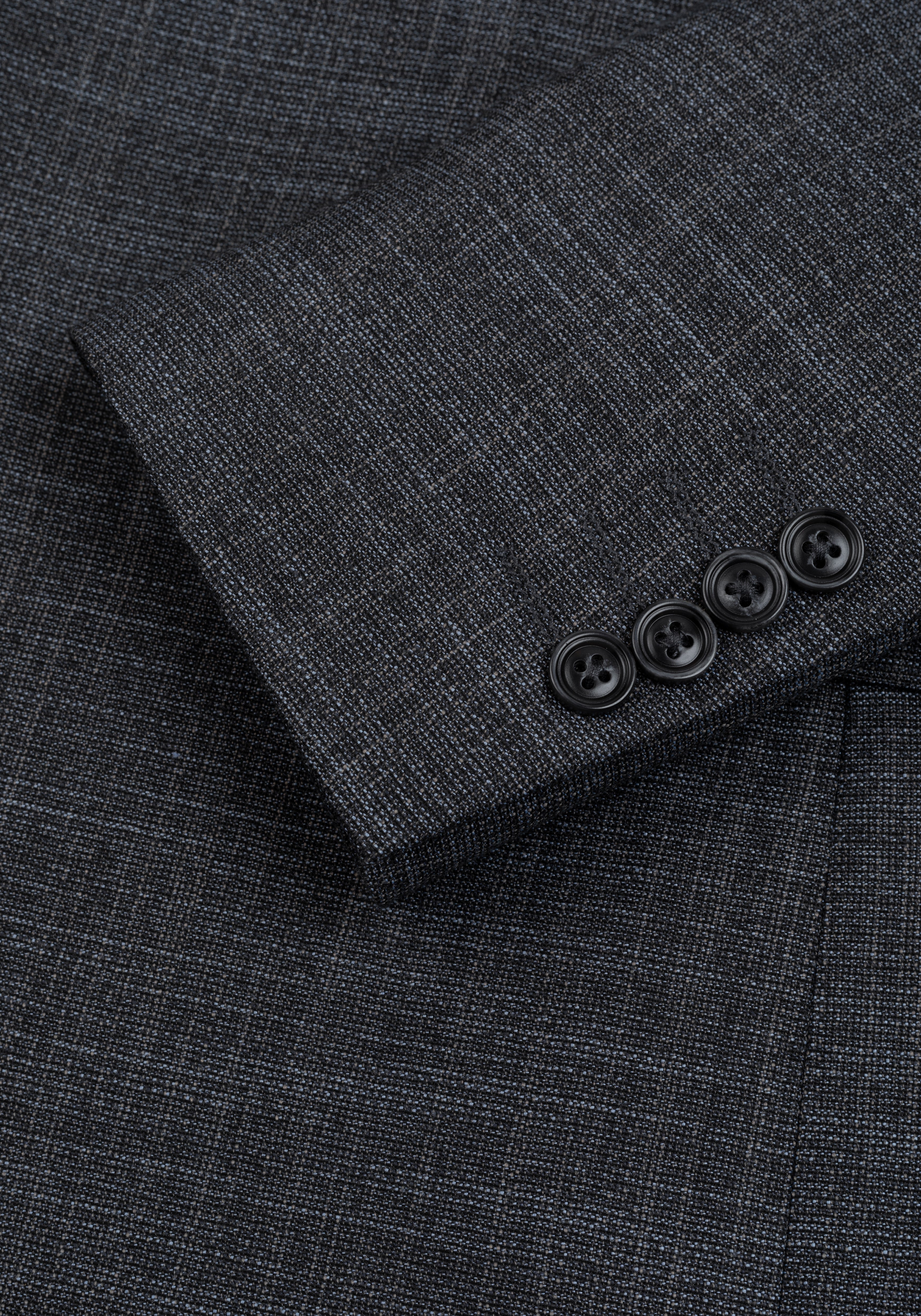 Contemporary Fit Jet Grey MÃ©lange Blazer